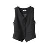 Gray Women's Petite Sleeveless Suit Vest - New Outerwear Top