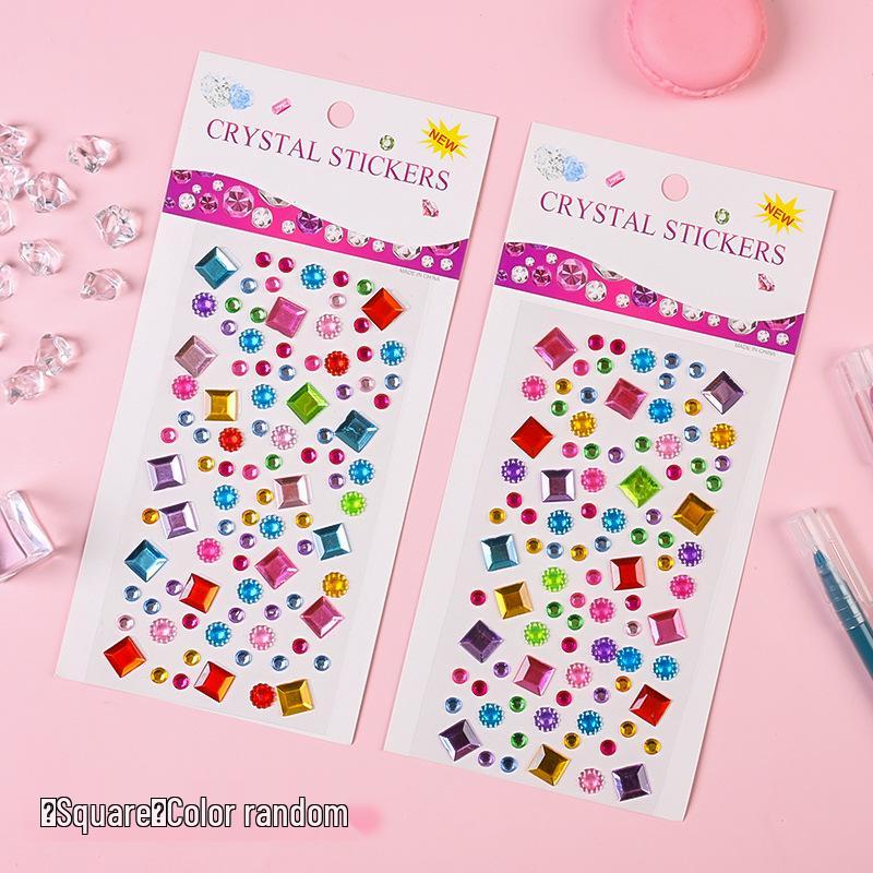 Educational Shiny Princess Gem Stickers for Girls - Crystal Diamonds Cartoon Dress-up Rewards