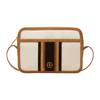 Gare Striped Suede Embroidered Logo Zipper Closure Fabric Crossbody Bag Men Bags Beige 6304838