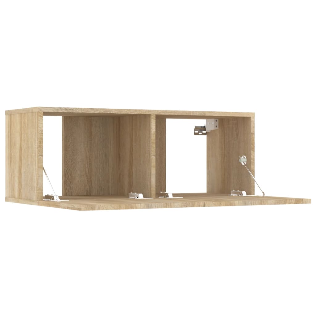 5 Piece TV Cabinet Set In Sonoma Oak Effect Particle Board