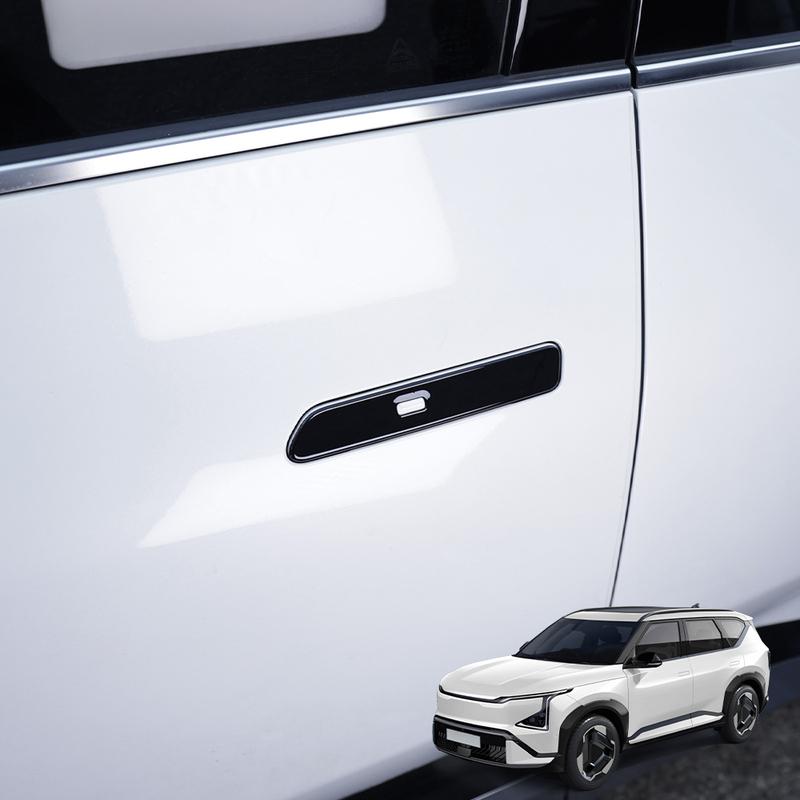 For Kia EV5 2024 2025 LHD/RHD 4PCS Carbon Fiber /Black External Door Handle Cover Trim External Accessories