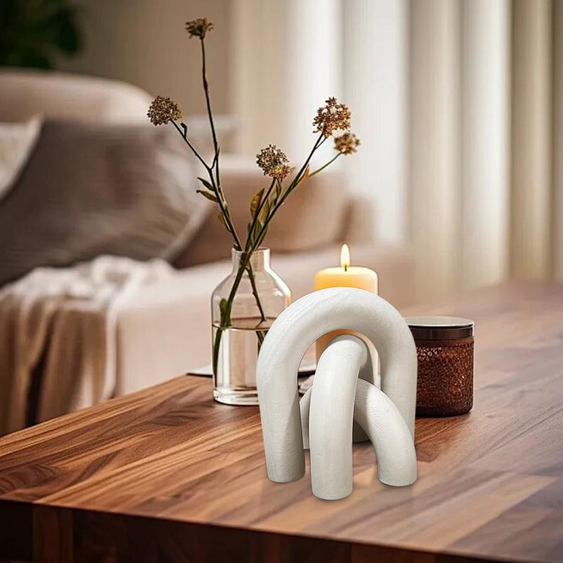 A Set Arch Decoration Crafts Wooden Ornaments Cafe Geometric Tabletop Ornaments Wooden Art Deco Arches Ornaments