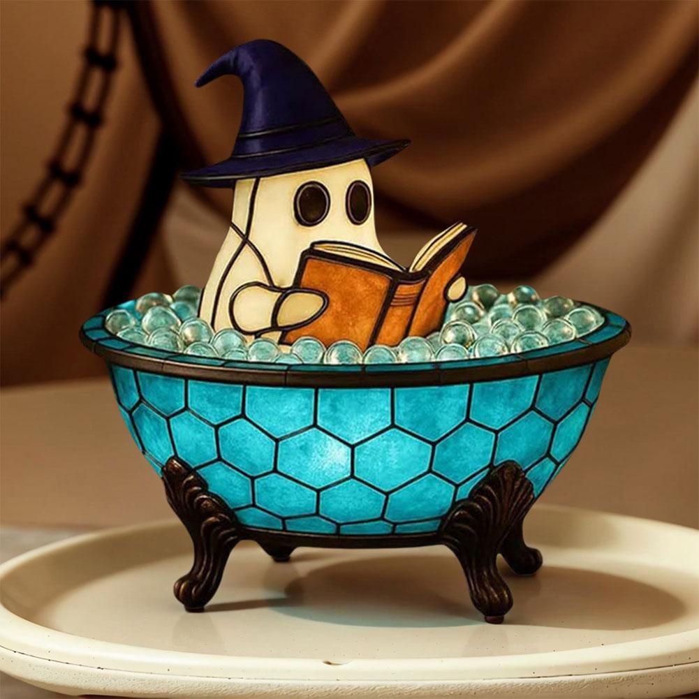Halloween Ghost Lamp Ghost Bubble Bath Lamp USB Night Light Halloween Atmosphere Decoration Lights For Home Party Yard Festival