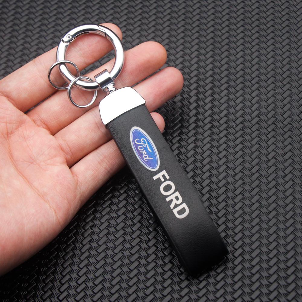 AAAMR1 Car Logo Keychain Printed Keychain For Ford Mustang Focus3 2 Transit Ecosport Edge Fiesta Escape Kuga Mondeo Fusion Keychain