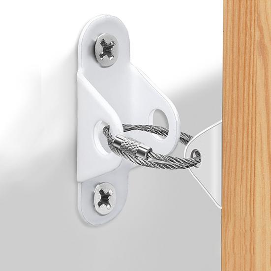 2/4 Sets Anti-Tip Furniture Fixing Strap Heavy Duty Baby Proofing Prevent Falling Furniture Strap Cabinet Bookcase Dresser Wall Securing Earthquake