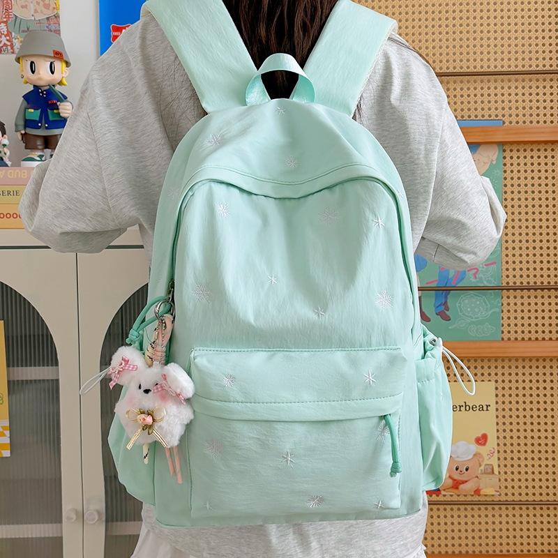 Schoolbag New Ins Wind Small Fresh White Bag Leisure Campus Primary School Students Light Simple Large Capacity Backpack