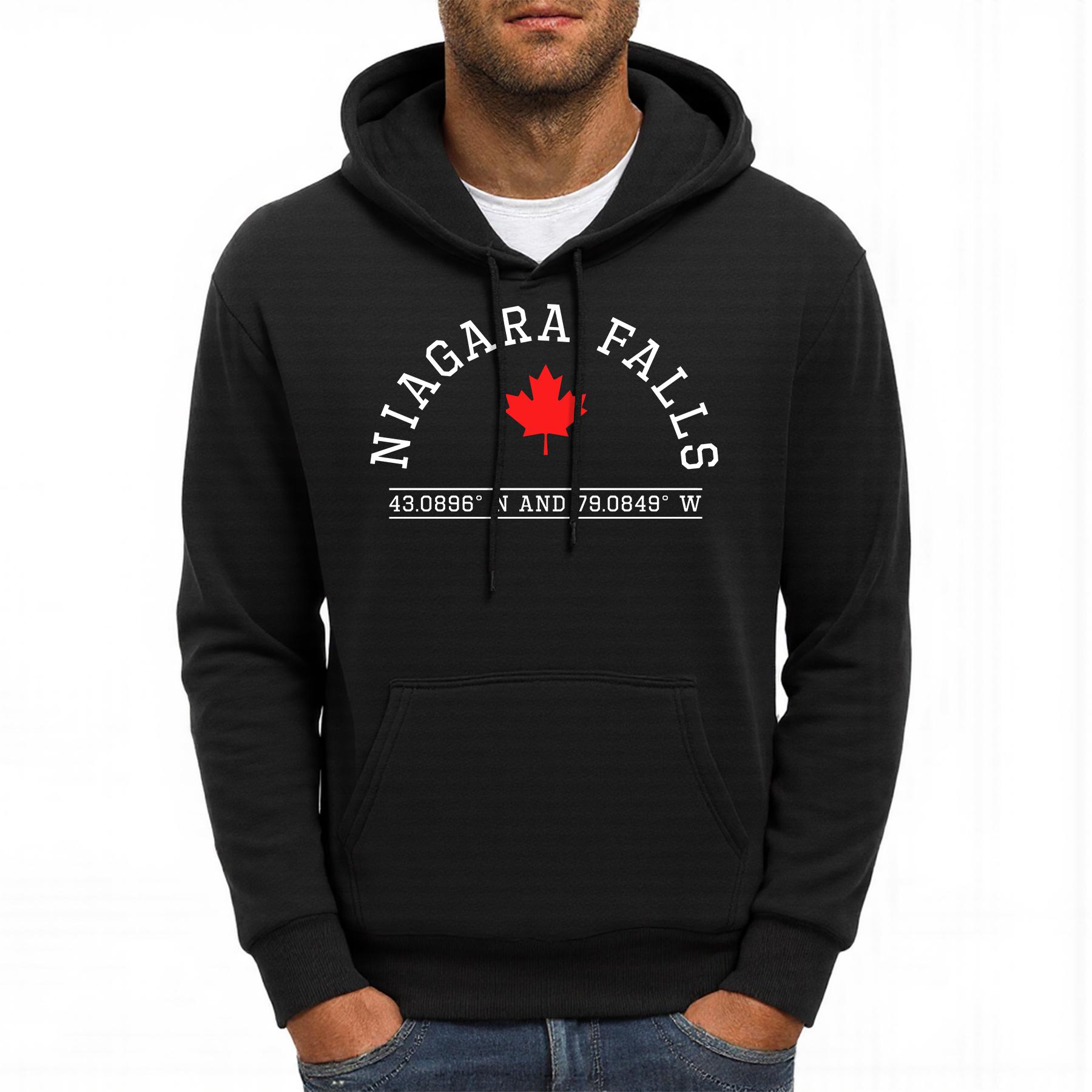 

Niagara Falls Canada Letter Pattern Men Hoodies Harajuku Multicolor Pullovers Fleece Soft Sportswears Casual Pocket Hoody Unisex 3XL