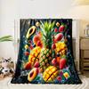 Tropical Fruits Splash Design print blanket soft and cozy perfect for the living room bed sofa or a nap,gift