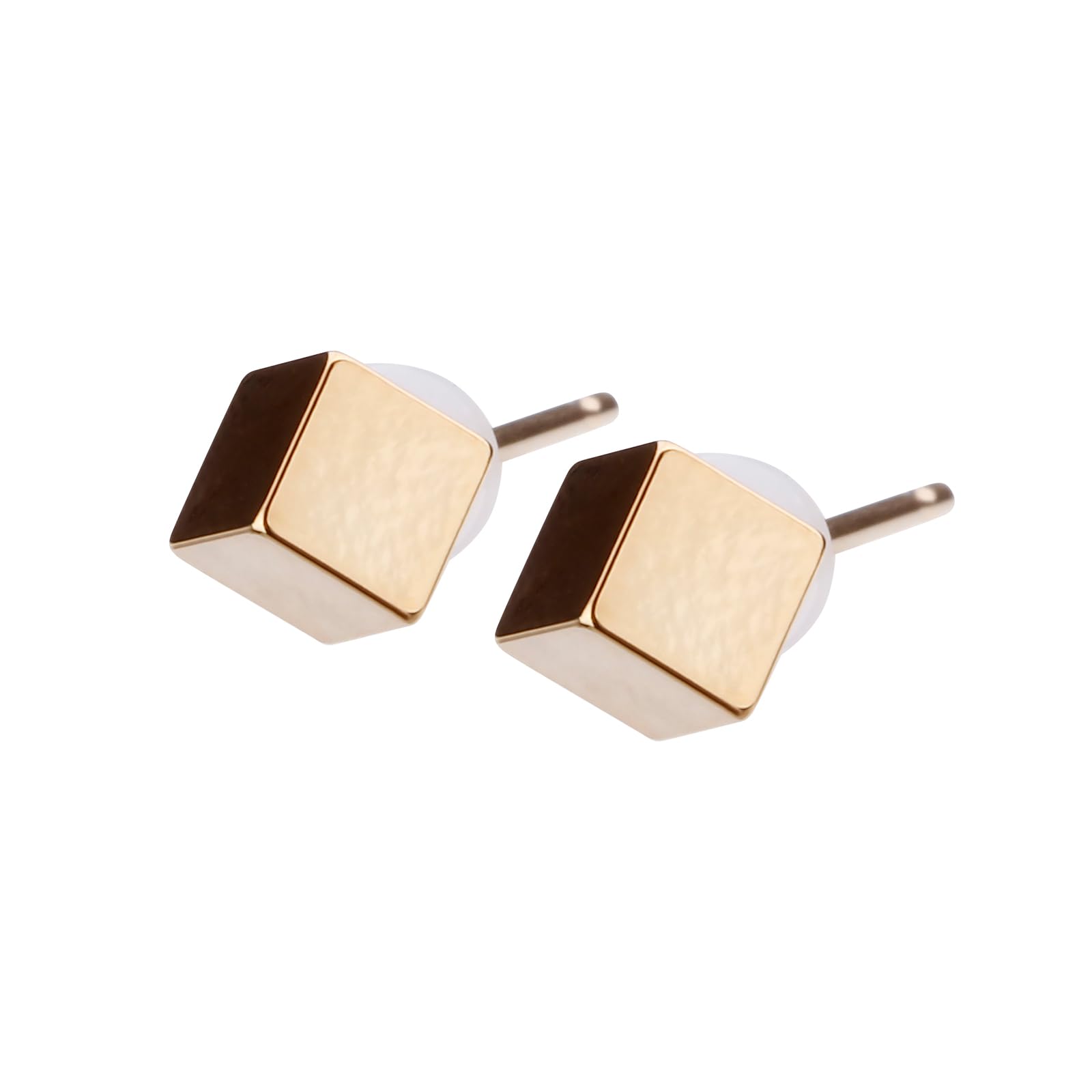 

LOKUMI Made in 18K K18 Present K24 Earrings, Japan, Gold, Post, K18, Hypoallergenic, Cube, Square, Women s, Simple, Stud, Small, Small, Popular, Gift,
