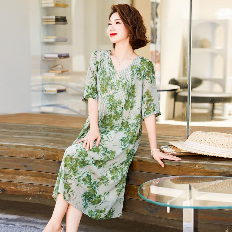 Women s Elegant Chiffon Summer Dress 2XL