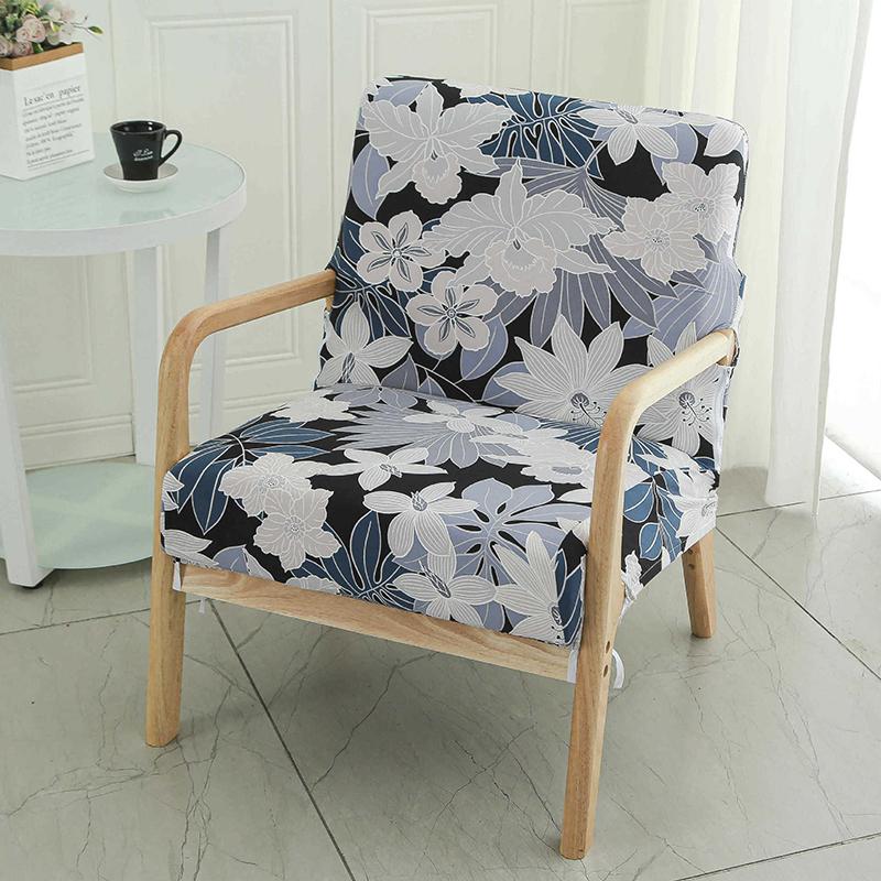 Floral Printed Chair Cover Elastic All-inclusive Armchair Slipcover Non-Slip Bar Coffee Home Decor Single Sofa Protector Case