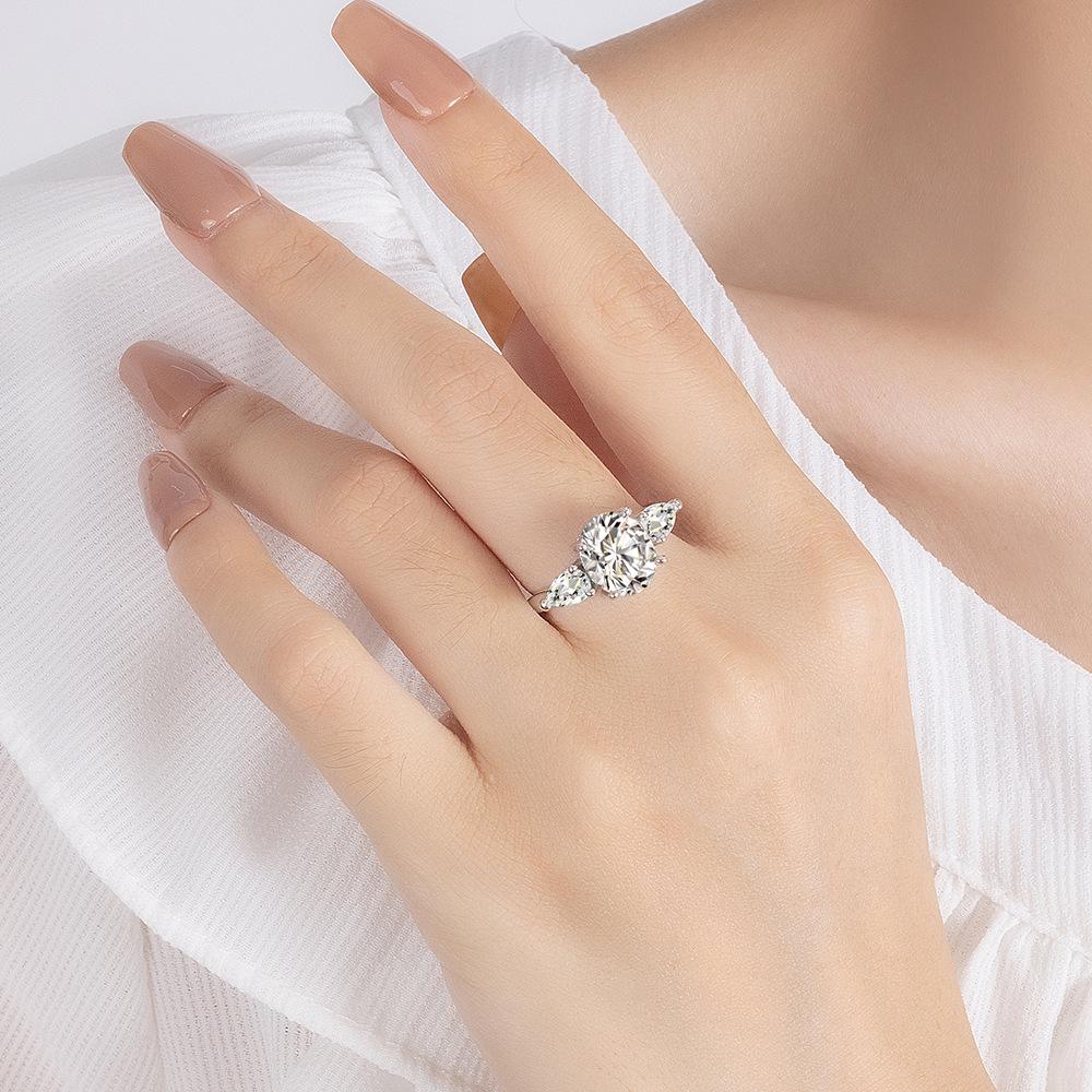 European and American Luxury Oval Open Ring - Unique Personality Jewelry