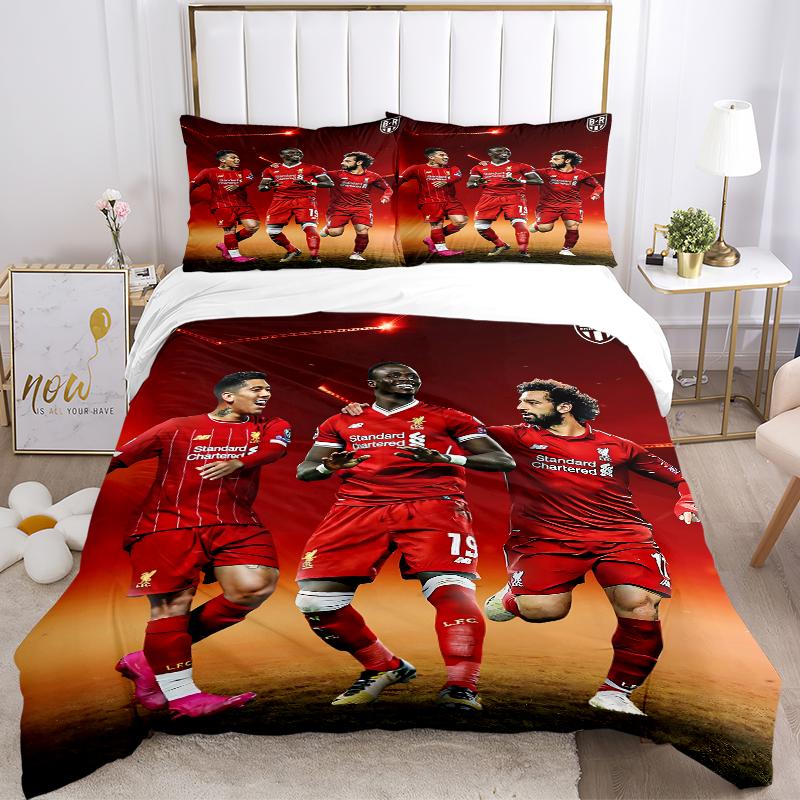 3Pcs Triumphant Liverpool Celebration Bedding Sets For All Sizes New 3D Printed Bed Cover Comforter Duvet Cover Pillowcase Bedroom Decoration