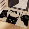 Cute Cat Pattern Entrance Door Mat Welcome Mat Bathroom Kitchen Non-slip Floor Carpet Washable Bedroom Home Decoration Small Rug