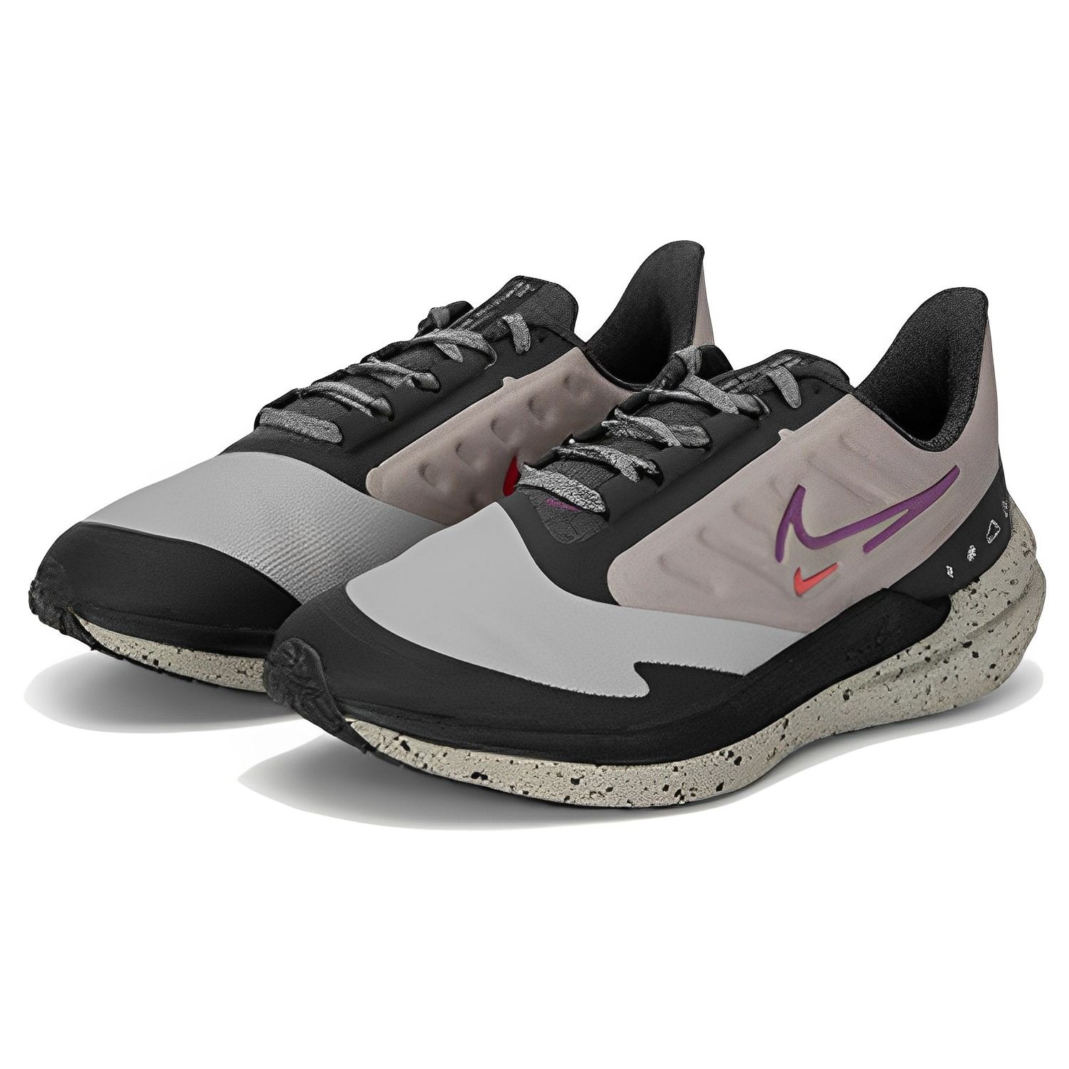 Женские кроссовки Nike Air Winflo 9 Shield Cobblestone Vivid Purple Серые DM1104-002 37.5 — фото 3