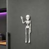 3D Printed Skeleton Refrigerator Magnet, Poseable Skeleton Figurine with Movable Joints, Halloween Gothic Skeleton Fridge Magnet Decoration