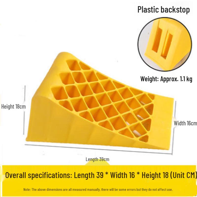 Anti-slip Rubber & Wood Tire Stop Block - Prevents Car Rolling