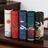 1pcs Retro Ethnic Trend Insulated Water Bottle Double Wall Insulated Cup Men's and Women's Portable Leak Proof Drinking Utensil