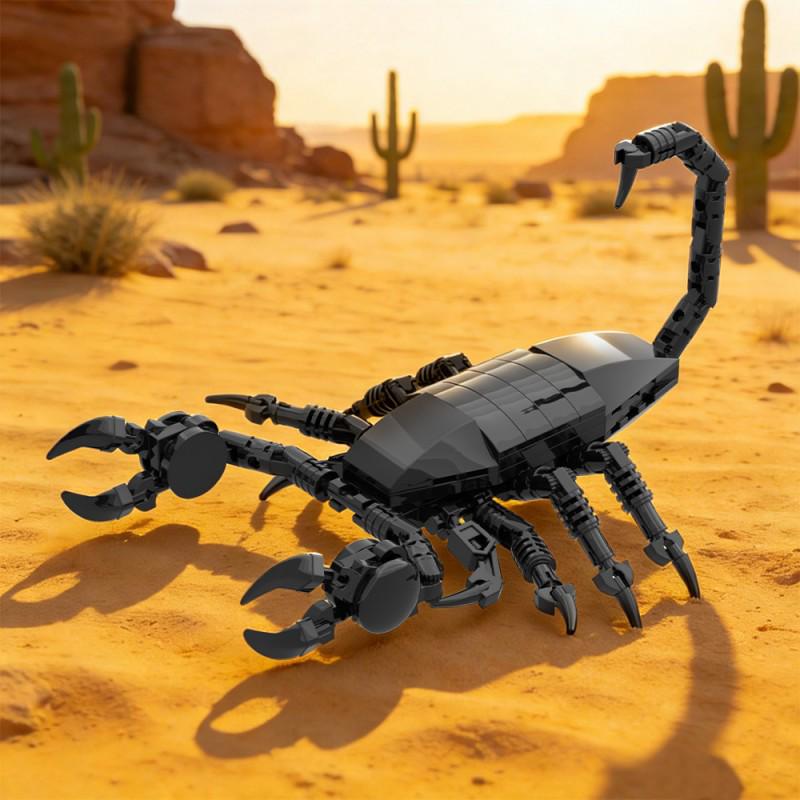 Black Scorpion Small Particle Children's Educational Building Blocks Model