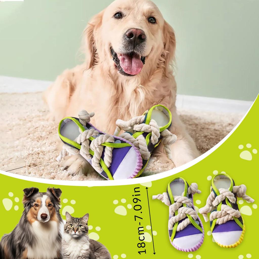 Hundespielzeug Sound Hausschuhe Selbsthörend Langeweile Artefakte Seilknoten Zahnen Beißen Teddy Corgi Haustierbedarf