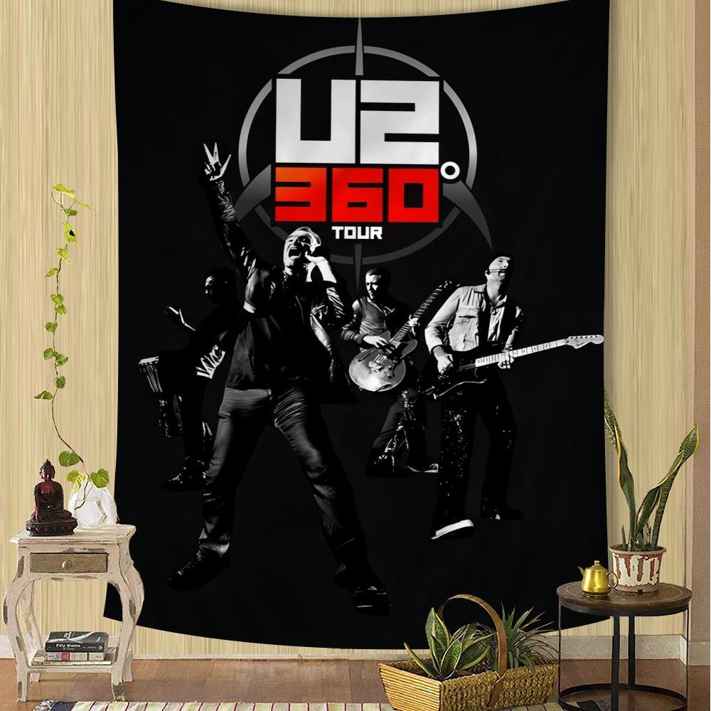Rock Band U2 Tapestry Anime Hanging Tarot Hippie Wall Rugs Dorm Sheets Cartoon Tapestry Art Science Fiction Room Home Decor