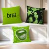 Singer CCharli XCX BRAT Pillow Cover for Bedroom Room and Living Room Sofa Decorative Cushion Cover