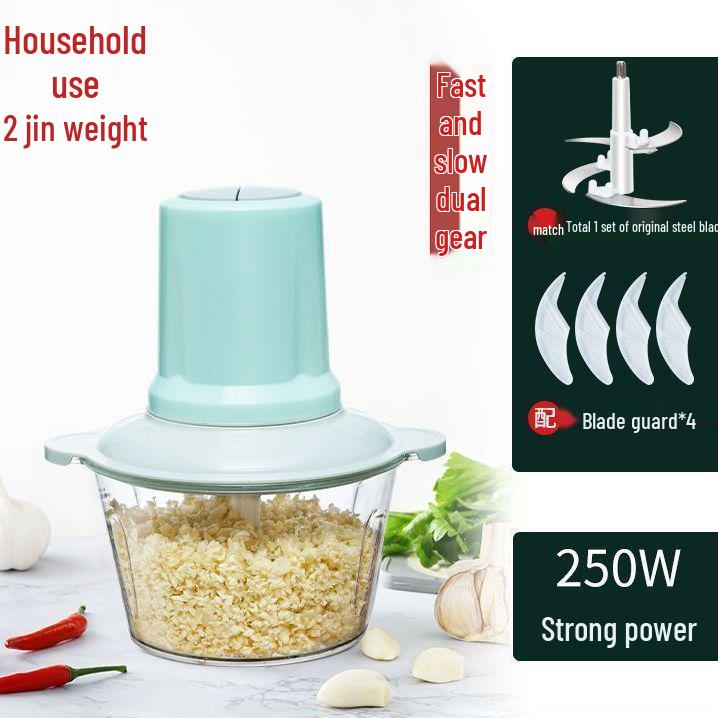 Electric Garlic Press Mincer and Chopper - Commercial & Household Use 2L Medium [Household]