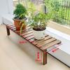 Adjustable Height Wooden Window Sill Flower Stand Wide Balcony Plant Shelf Narrow-Top Home Decor Flower Rack