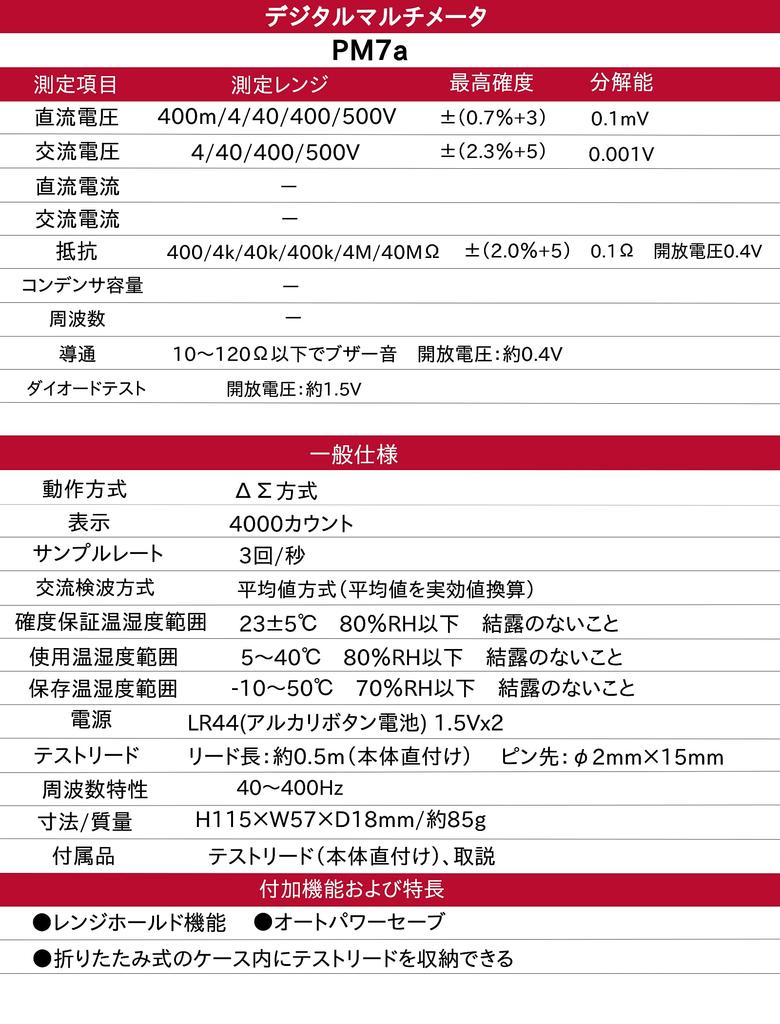 Sanwa Electric Instruments Digital-Multimeter PM-7a