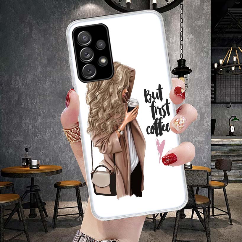 Girl Boss Female Coffee Soft Phone Case For Samsung Galaxy S22 S23 S24 S25 Edge S26 Ultra S20 FE S21 Plus + Fundas Coque Galaxy