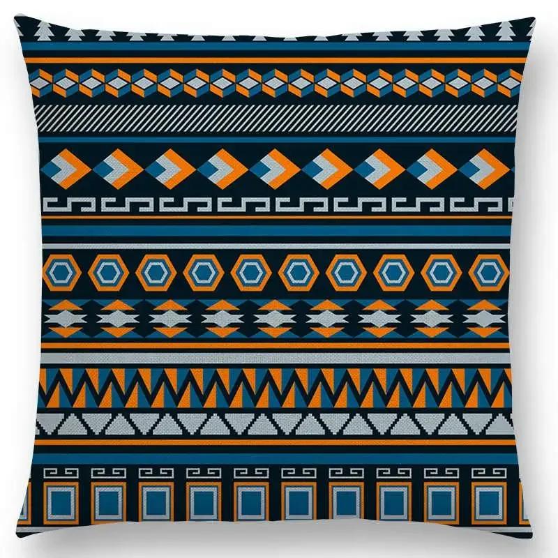 Newest Bohemia Cushion Cover Vintage Pattern Ethnic Striped Navajo Arrow Sofa Throw Pillow Case