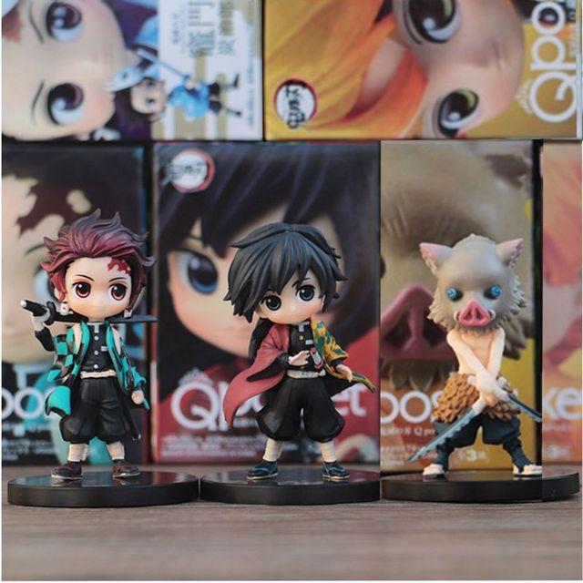 Demon Slayer Gk Kamado Nezuko Anime Action Figure Model Agatsuma Zenitsu Q Version Tanjirou  Pvc Statue Toy Desktop Figma