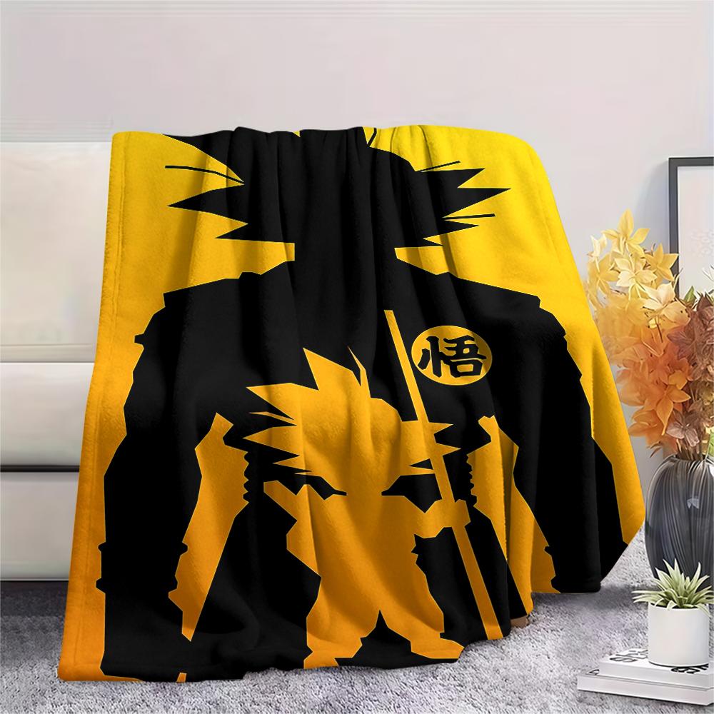 Coperta in Flanella con Stampa Personaggi Dragon Ball, Alta qualità Confortevole per Tutte le Stagioni, Arredamento per la Casa, Calore e Comfort, Perfetta per Regali di Natale