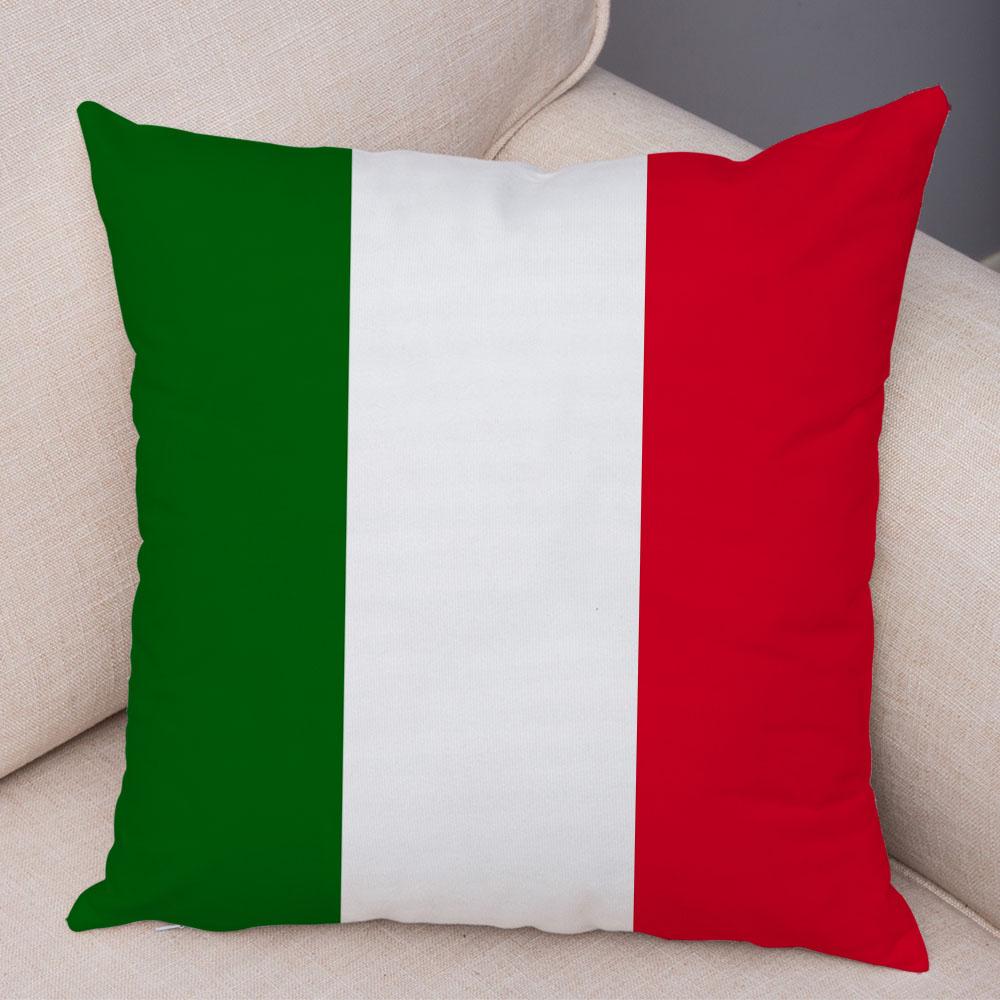 Style National Flag Cushion Cover for Sofa Home Car Decor Geometric Print Pillowcase Super Soft Plush Pillow Case Xcm