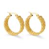 European and American Premium Sense 18K Titanium Steel Gold Earrings Ins Wind Multi-style Commuting Trend Gold-plated Earrings Earrings