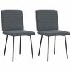 VidaXL Chaises à manger lot de 2 Gris foncé Velours 4101157