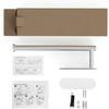 Kitchen Roll Holder under Cabinet - Premium Stainless Steel- Easy Installation of Self-Adhesive or Drilling Mounted - Black
