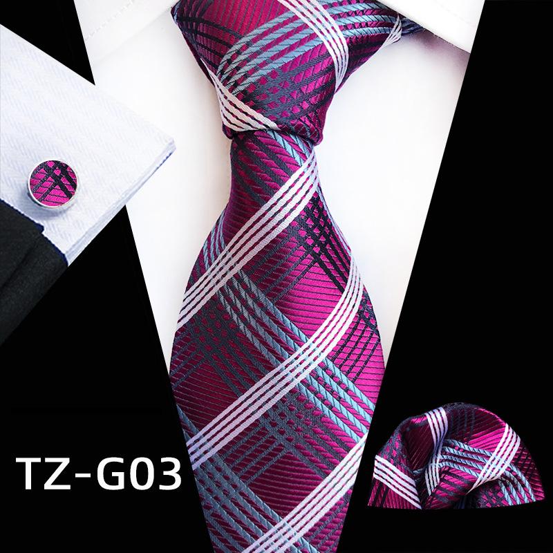 Plaid Men's Tie, Pocket Square & Cufflinks Set (3-Piece) 2025