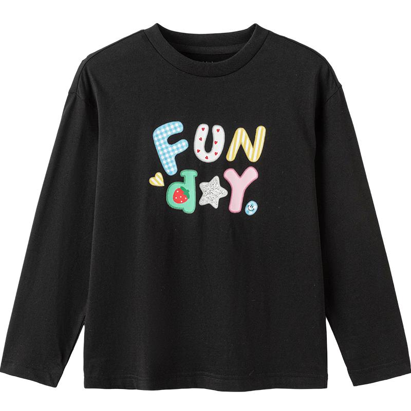Balabala Girls' Pure Cotton Long Sleeve T-Shirt