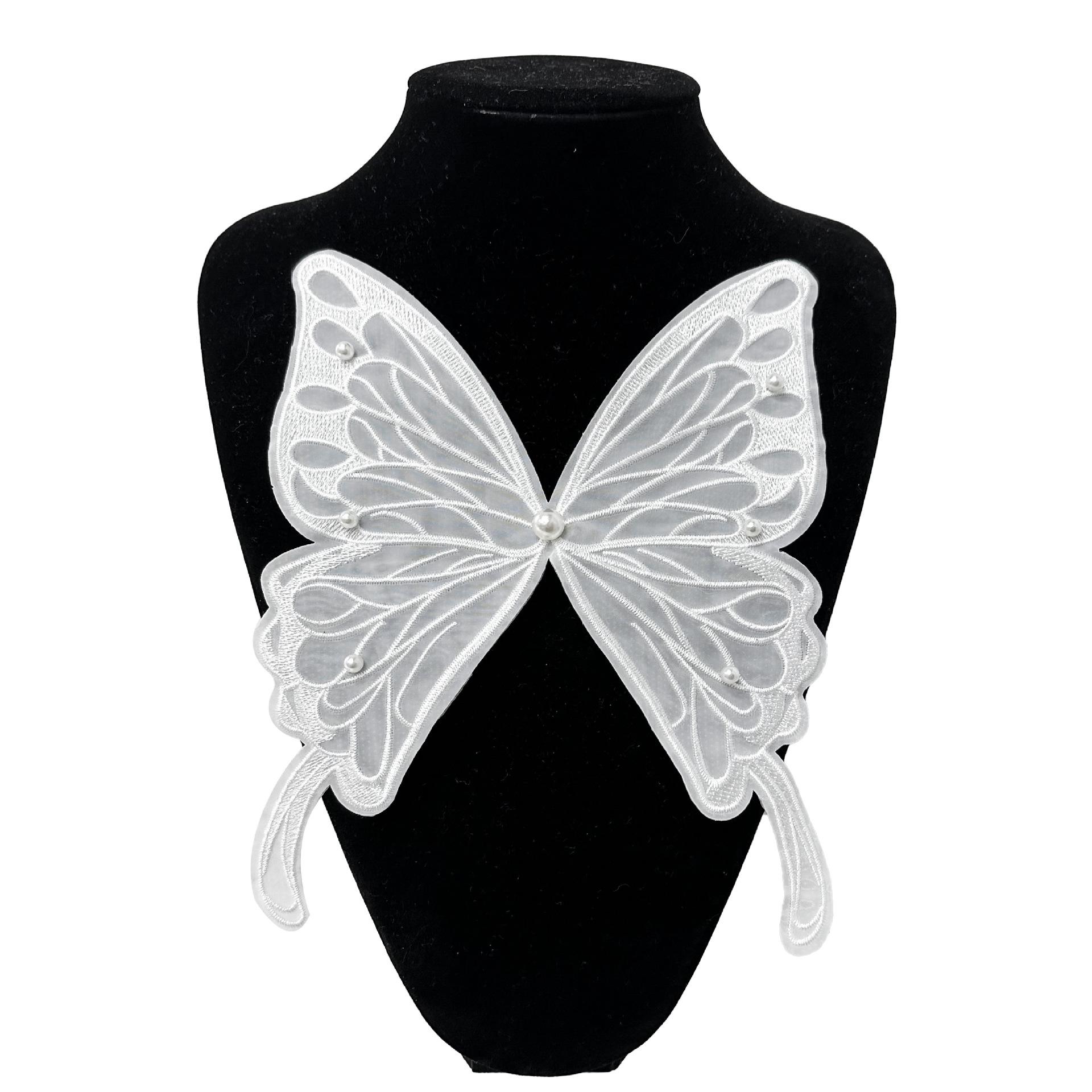 

Красочные вышитые кружевные аппликации в виде бабочек для DIY аксессуаров для одежды