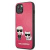 Etui do iPhone 13 mini Karl Lagerfeld Ikonik Karl & Choupette Fuksja