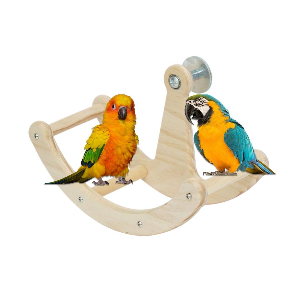 

Parrot Perch Wooden Intelligence Enrichment Exercise Wheel Cockatiel Toys For Parakeet Cockatiel Conure Canary Lovebird African