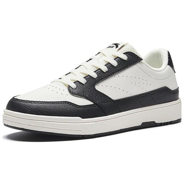 New Anta Slip Resistant Cushioning Low Top Skateboard Shoes Women's Ivory White/Black 122338011-2