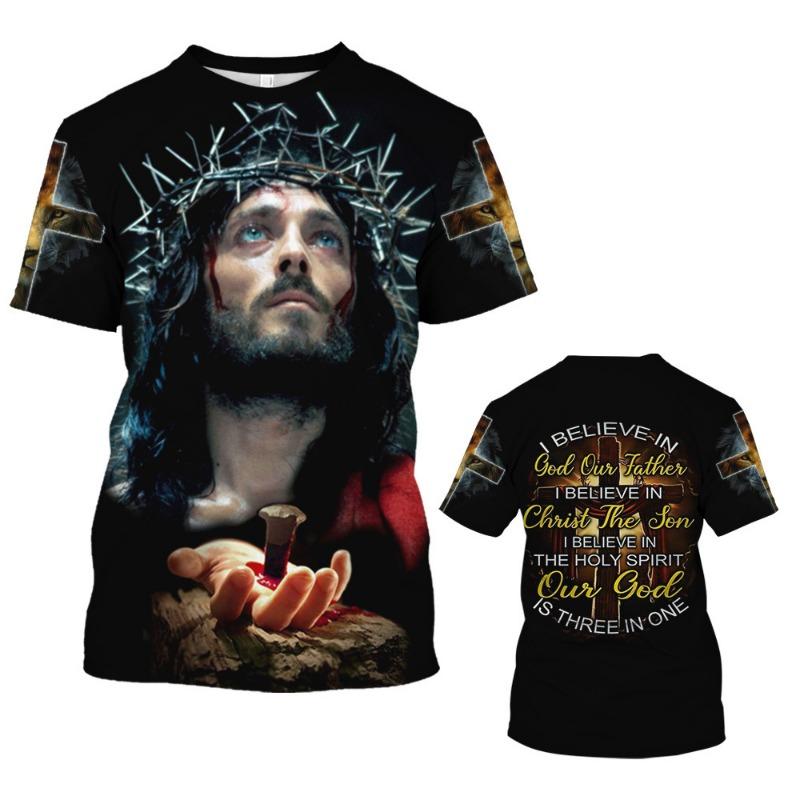 Summer Hip Hop Series Digital 3D Printed Men's Street Short Sleeved Sports T-shirt Top
