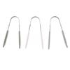 1Pcs Stainless Steel Tongue Scraper Fresh Breath Cleaning Coated Tongue Toothbrush Oral Hygiene U-Shaped Metal Tongue Scraper