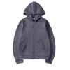 Felpa con zip stile europeo - Top sportivo unisex Autunno/Inverno, tinta unita