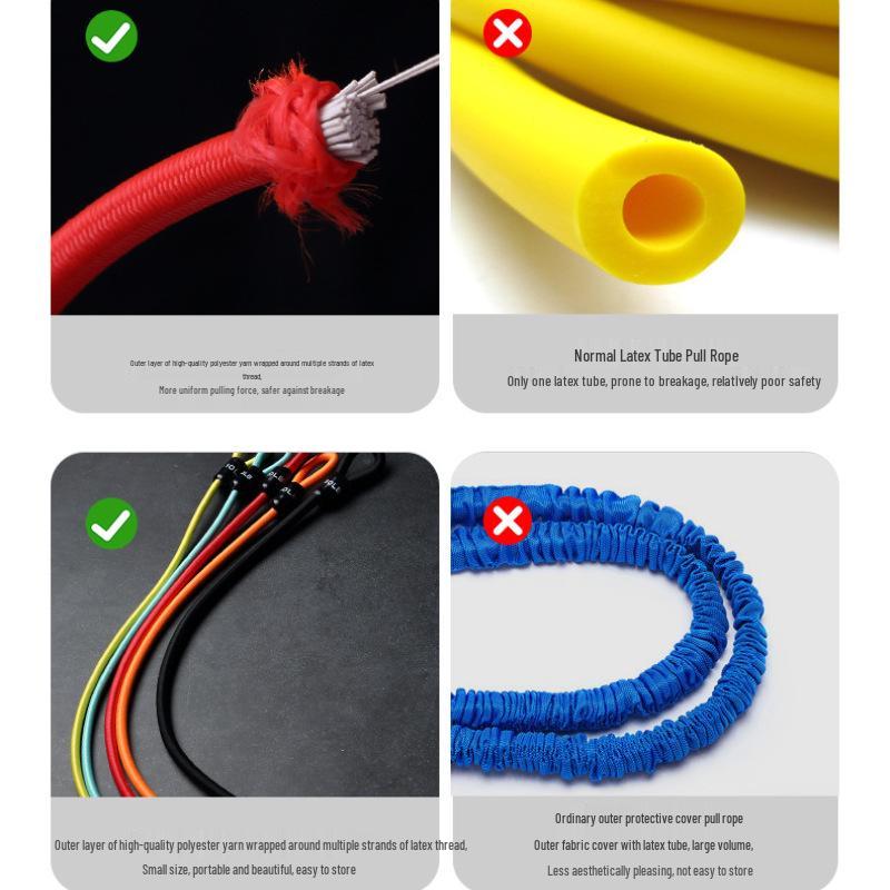 150lb Anti-Break Latex Resistance Bands Set – 11-Piece Multi-Functional Fitness Elastic Bands