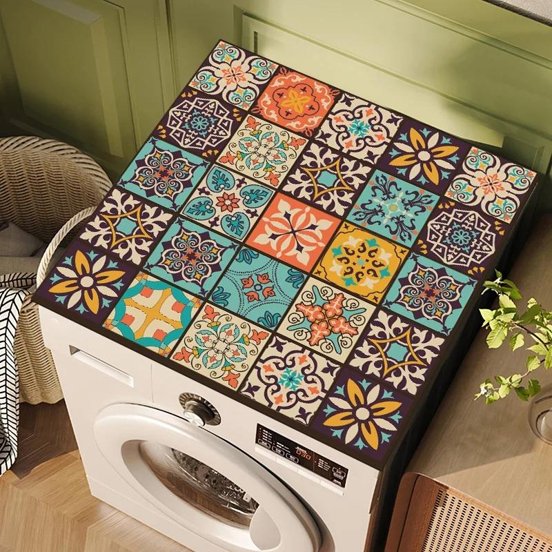 Waterproof Washing Machine Dust Cover Oven Microwave Fridge Top Protector Mat Coffee Drain Pad Table Placemat Cup Absorbent Mat