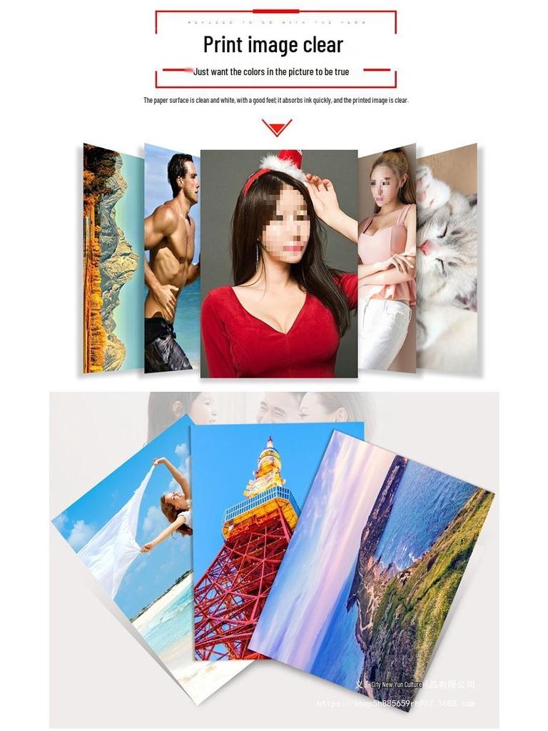 A4 High Gloss Photo Paper, 5x6" A6 Size, 180g Inkjet Photo Paper, White, 230g Package, 200 Sheets