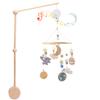 3Pcset Baby Wooden Bed Bell Bracket Mobile Hanging Rattles Toy Hanger Baby Crib Mobile Bed Bell Wood Toy Holder Arm Bracket